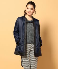 【春物新作】ジオメトリックプリント中綿アウター