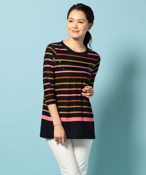 SONIA RYKIEL COLLECTION マルチパネルボーダーチュニック