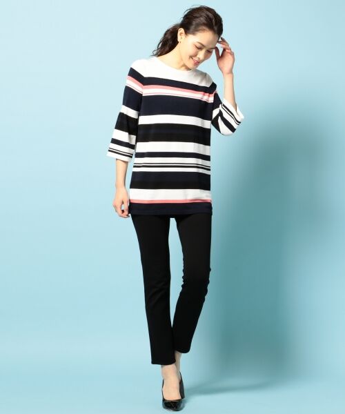 **SONIA RYKIEL COLLECTION / ソニア リキエル コレクション ニット・セーター | 【春夏新作】スパングルエッジ ボーダーニット | 詳細1