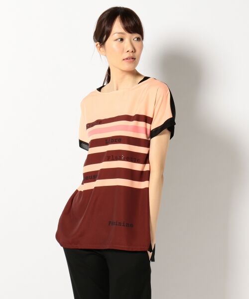 ソニアリキエル Tシャツ 半袖 ボーダー プリント クルーネック 38 黒 金色 ソニアリキエル 半袖Ｔシャツ クルーネック トップス キッズ 女の子用