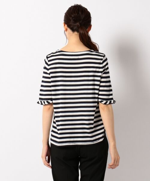 ＊＊SONIA RYKIEL COLLECTION / ソニア リキエル コレクション Tシャツ | バイカラーボーダー ５分袖カットソー | 詳細2