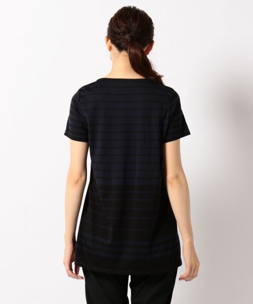 セール】 バイカラボーダーチュニック （Tシャツ）｜＊＊SONIA