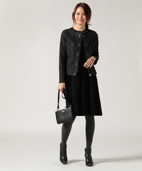 **SONIA RYKIEL COLLECTION / ソニア リキエル コレクション ミニ丈・ひざ丈ワンピース | 【洗える】レーシィタックギャザー ワンピース | 詳細2