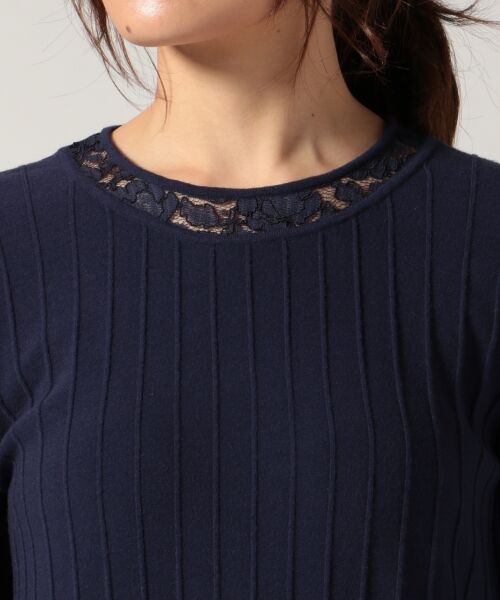 **SONIA RYKIEL COLLECTION / ソニア リキエル コレクション ミニ丈・ひざ丈ワンピース | 【洗える】レーシィタックギャザー ワンピース | 詳細11