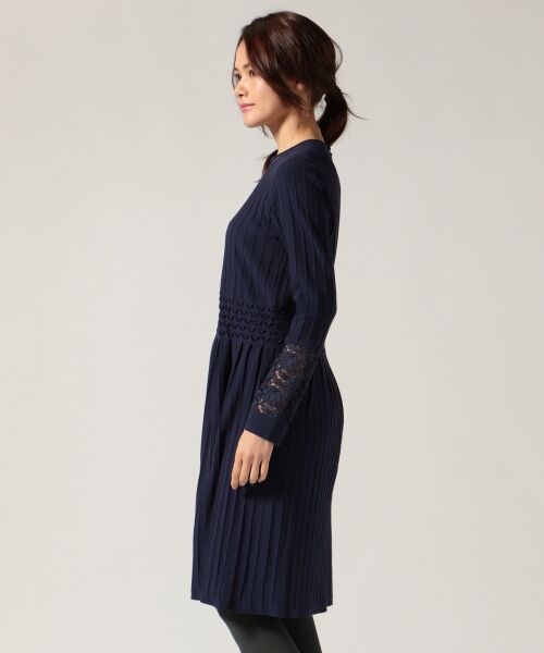 **SONIA RYKIEL COLLECTION / ソニア リキエル コレクション ミニ丈・ひざ丈ワンピース | 【洗える】レーシィタックギャザー ワンピース | 詳細7