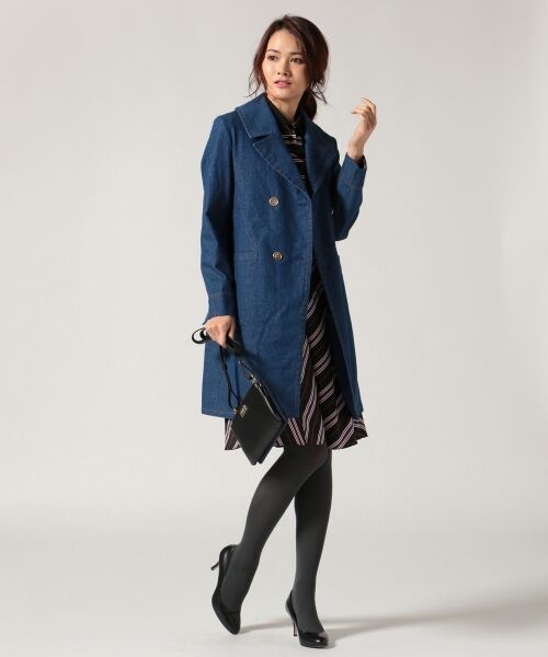 セール】 ストライププリント ワンピース （ミニ丈・ひざ丈ワンピース