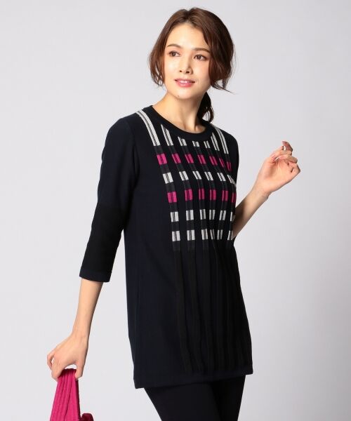 ＊＊SONIA RYKIEL COLLECTION / ソニア リキエル コレクション ニット・セーター | 【洗える】チェックニット（ネイビー系1）