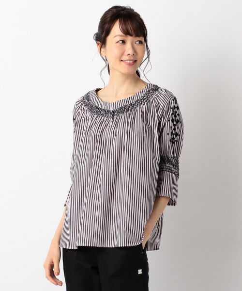 ＊＊SONIA RYKIEL COLLECTION / ソニア リキエル コレクション シャツ・ブラウス | 【通常販売開始】ストライプシャツ Vネックブラウス | 詳細8