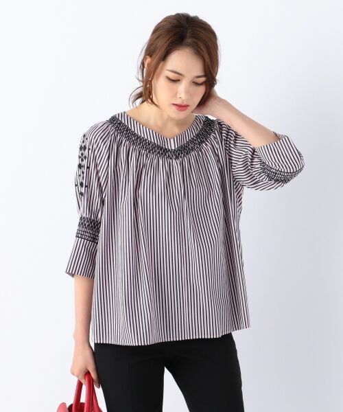 ＊＊SONIA RYKIEL COLLECTION / ソニア リキエル コレクション シャツ・ブラウス | 【通常販売開始】ストライプシャツ Vネックブラウス | 詳細2