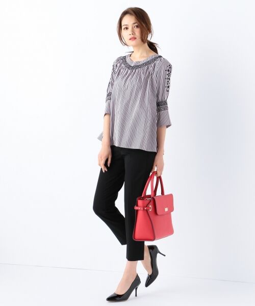 ＊＊SONIA RYKIEL COLLECTION / ソニア リキエル コレクション シャツ・ブラウス | 【通常販売開始】ストライプシャツ Vネックブラウス | 詳細5