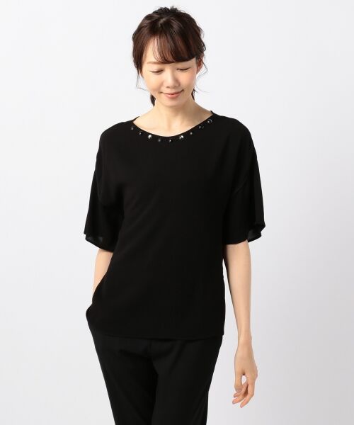セール】 【洗える】ビジュージョーゼット カットソー （Tシャツ