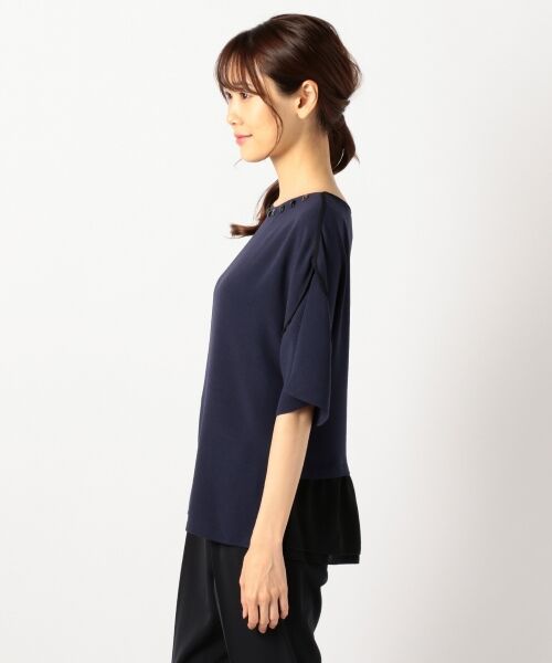 期間限定セール セール】 （Tシャツ カットソー 【洗える】ビジュージョーゼット アクセサリー