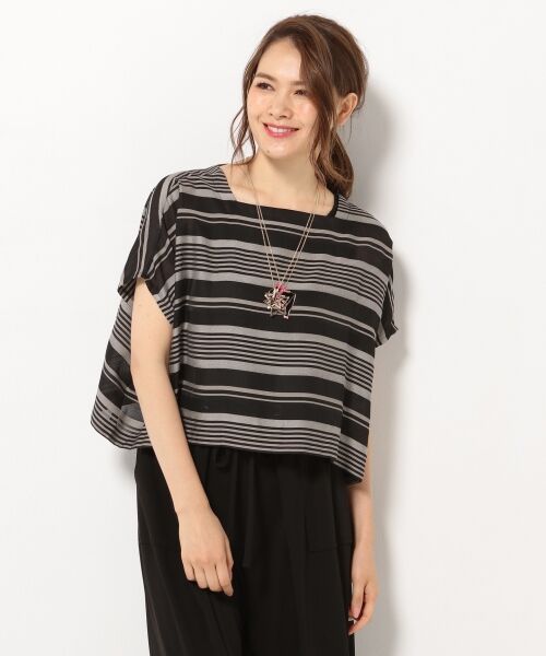 ＊＊SONIA RYKIEL COLLECTION / ソニア リキエル コレクション トップス | 【タンクトップセット】ボーダーブラウス | 詳細2