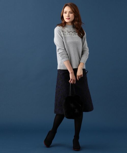 ＊＊SONIA RYKIEL COLLECTION / ソニア リキエル コレクション ミニ・ひざ丈スカート | 【洗える】フルールディベールジャガード スカート | 詳細1