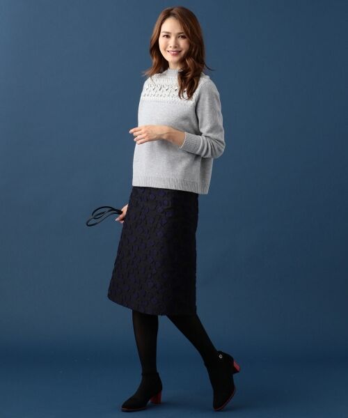 ＊＊SONIA RYKIEL COLLECTION / ソニア リキエル コレクション ミニ・ひざ丈スカート | 【洗える】フルールディベールジャガード スカート | 詳細2