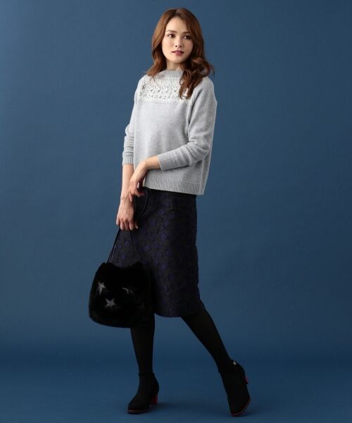 ＊＊SONIA RYKIEL COLLECTION / ソニア リキエル コレクション ミニ・ひざ丈スカート | 【洗える】フルールディベールジャガード スカート | 詳細3