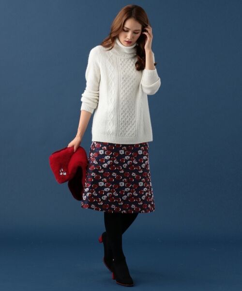 ＊＊SONIA RYKIEL COLLECTION / ソニア リキエル コレクション ミニ・ひざ丈スカート | 【洗える】フルールディベールジャガード スカート | 詳細7