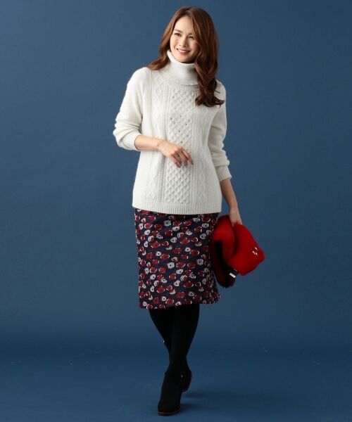 ＊＊SONIA RYKIEL COLLECTION / ソニア リキエル コレクション ミニ・ひざ丈スカート | 【洗える】フルールディベールジャガード スカート | 詳細8