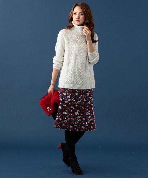 ＊＊SONIA RYKIEL COLLECTION / ソニア リキエル コレクション ミニ・ひざ丈スカート | 【洗える】フルールディベールジャガード スカート | 詳細9