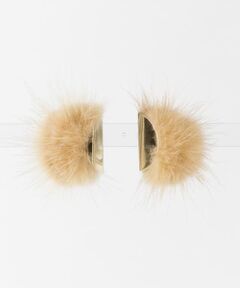 dix　METAL FUR EARRING∴