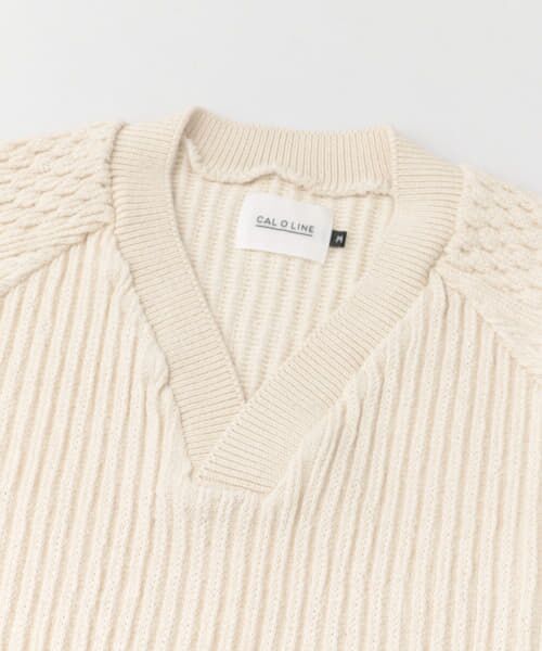 Sonny Label / サニーレーベル スウェット | CAL O LINE　MIX JACQUARD V-NECK SWEAT | 詳細9