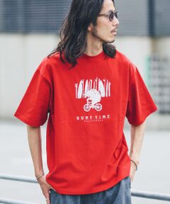 ベアーモチーフグラフィックTシャツ