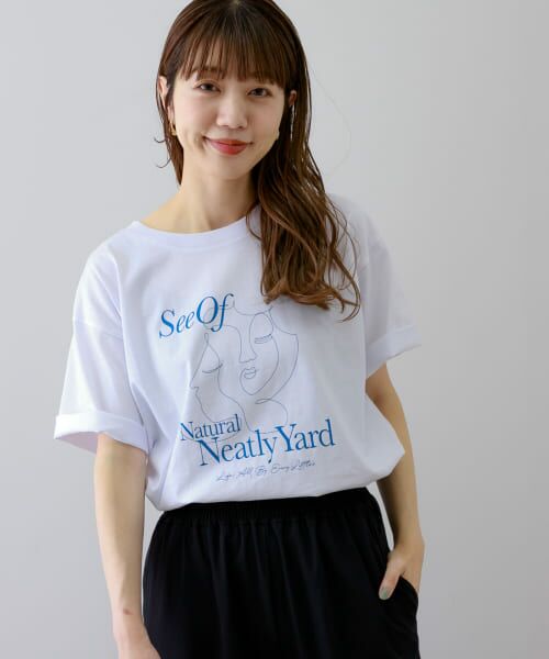 ニュアンスアートプリントTシャツ