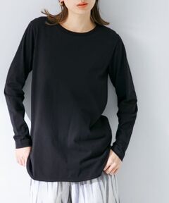 ベーシックヘムレイヤーラウンドロングスリーブTシャツ