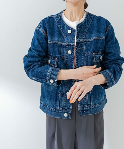 Sonny Label / サニーレーベル Gジャン・デニムジャケット | Moname　CREW NECK JACKET | 詳細1