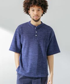 ワッフルヘンリーショートスリーブTシャツ