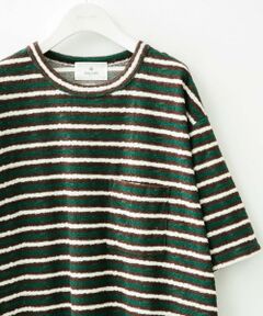 マルチボーダーパイルショートスリーブTシャツ