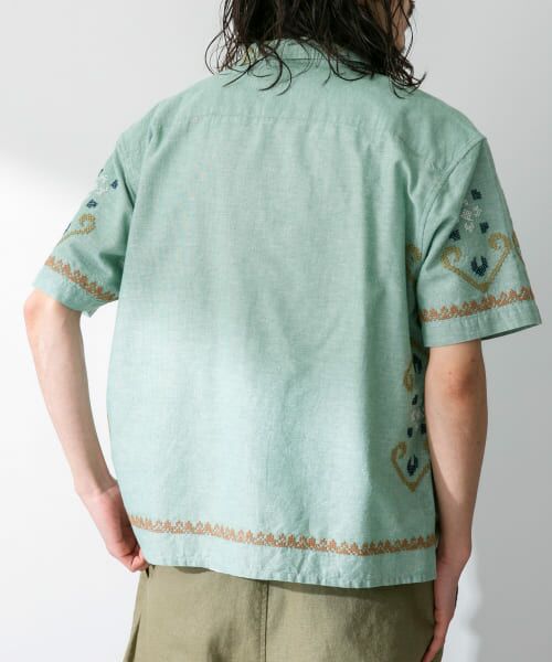 Sonny Label / サニーレーベル シャツ・ブラウス | インド刺繍シャンブレー半袖シャツ | 詳細12