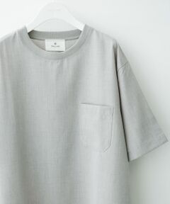 リネンタッチ布帛ショートスリーブTシャツ