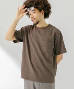 リネンタッチ布帛ショートスリーブTシャツ