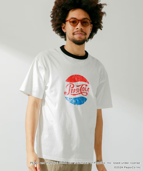 Sonny Label / サニーレーベル Tシャツ | PEPSIロゴリンガーショートスリーブTシャツ | 詳細1