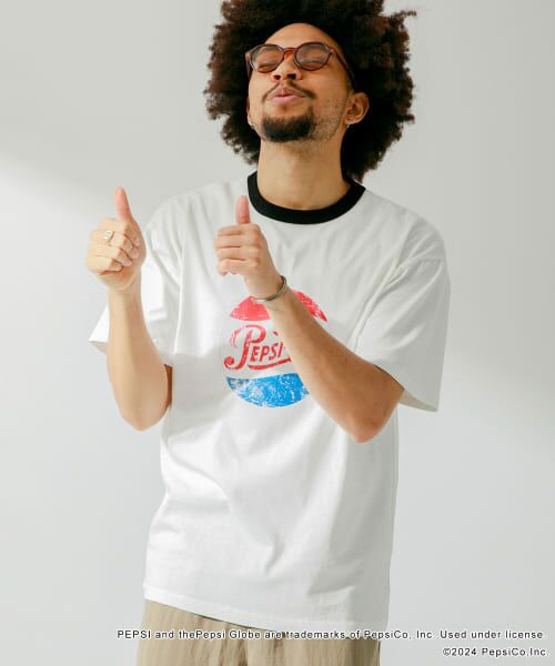 Sonny Label / サニーレーベル Tシャツ | PEPSIロゴリンガーショートスリーブTシャツ | 詳細2