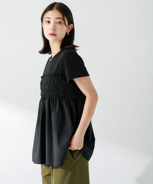 Sonny Label / サニーレーベル Tシャツ | 『WEB限定』シャーリングビスチェドッキングカットプルオーバー | 詳細10