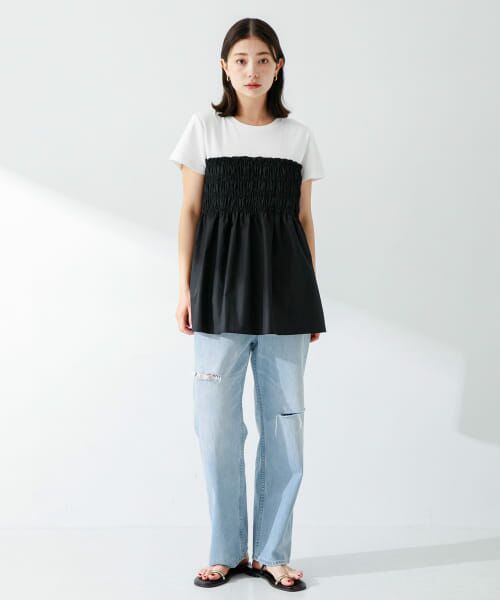 Sonny Label / サニーレーベル Tシャツ | 『WEB限定』シャーリングビスチェドッキングカットプルオーバー | 詳細19