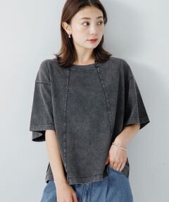 <b>メンズライクなリメイク風Tシャツ</b><br><br>リメイク風のドッキングデザインに、フェード加工を施したニュアンスカラーが魅力のプルオーバー。<br>シンプルなボトムと合わせるだけで、小洒落た印象に◎<br>長すぎない丈感なので、ワイドパンツや、ボリュームのあるスカートでもバランス良くご着用いただけます。<br><br><b>POINT</b><br>・洗濯機でのお洗濯が可能<br>・1枚でサマになるデザイン<br><br><b>COORDINATE</b><br>デニムはもちろん、Iラインスカートなどの女性らしいアイテムとの合わせもおすすめです。<br><br>【2024 Spring/Summer】【24SS】<br><br>※この商品は、摩擦や汗、雨などの使用条件等により、色落ちや他の物への色移りの可能性がございます。<br>※直射日光や蛍光灯に長時間あたると変色したり、色褪せすることがありますのでご注意ください。<br>※その他お取り扱いに関しましては、商品に付属のアテンションタグをご覧ください。<br><br>※商品画像は、光の当たり具合やパソコンなどの閲覧環境により、実際の色味と異なって見える場合がございます。予めご了承ください。<br>※商品の色味の目安は、商品単体の画像をご参照ください。<br><br><b>▼お気に入り登録のおすすめ▼</b><br>お気に入り登録商品は、マイページにて現在の価格情報や在庫状況の確認が可能です。<br>お買い物リストの管理に是非ご利用下さい。<br><br><h4 class="material">素材感</h4><br><b class="line-height-120p">透け感 : ややあり(ミント, ピンク)<br>伸縮性 : ややあり<br>裏地 : なし<br>光沢 : なし<br>ポケット : なし</b>