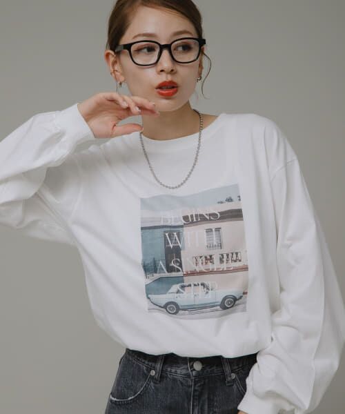 Sonny Label / サニーレーベル Tシャツ | フォトプリントロングTシャツ | 詳細1