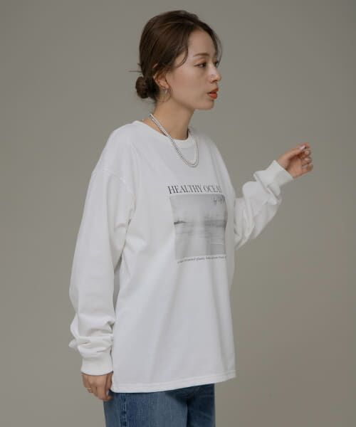 Sonny Label / サニーレーベル Tシャツ | 『ユニセックス』UpDRIFT フォトプリントロングTシャツ | 詳細3