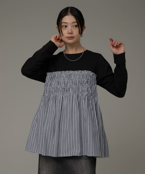 Sonny Label / サニーレーベル Tシャツ | シャーリングビスチェドッキングカットプルオーバー | 詳細20