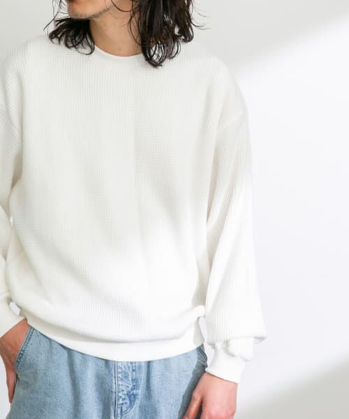 Sonny Label/サニーレーベル 起毛ワッフルロングスリーブプルオーバー オフ L Sonny Label/サニーレーベル 起毛ワッフルロングスリーブプルオーバー オフ L
