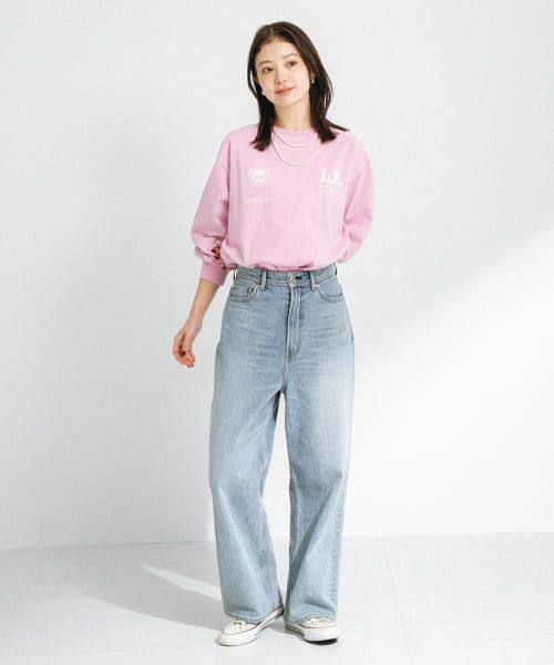 セール】 カレッジロゴプリントロングTシャツ （Tシャツ