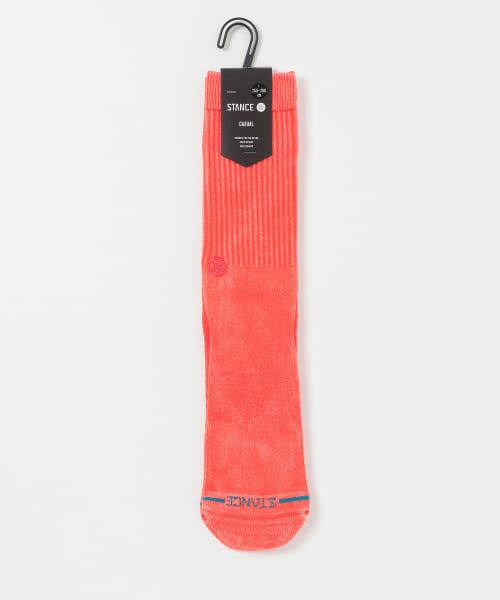 Sonny Label/サニーレーベル STANCE SOCKS ICON DYED CREW CORAL L Sonny Label/サニーレーベル STANCE SOCKS ICON DYED CREW CORAL L