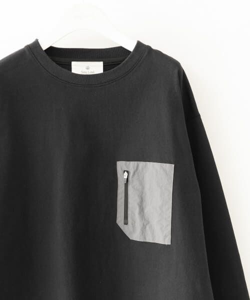 Sonny Label/サニーレーベル ナイロンポケット切替ロングスリーブTシャツ ブラック M Sonny Label/サニーレーベル ナイロンポケット切替ロングスリーブTシャツ ブラック M