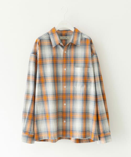 Sonny Label/サニーレーベル リラックスフィットチェックレギュラーシャツ オフ系 L Sonny Label/サニーレーベル リラックスフィットチェックレギュラーシャツ オフ系 L