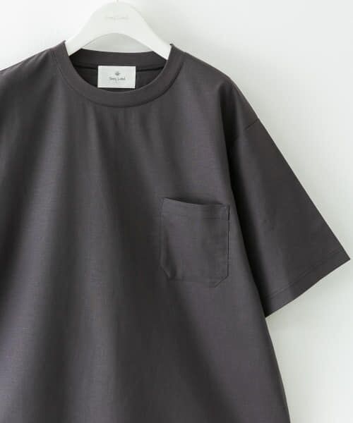 Sonny Label/サニーレーベル 接触冷感リネン混ショートスリーブTシャツ チャコール M Sonny Label/サニーレーベル 接触冷感リネン混ショートスリーブTシャツ チャコール M