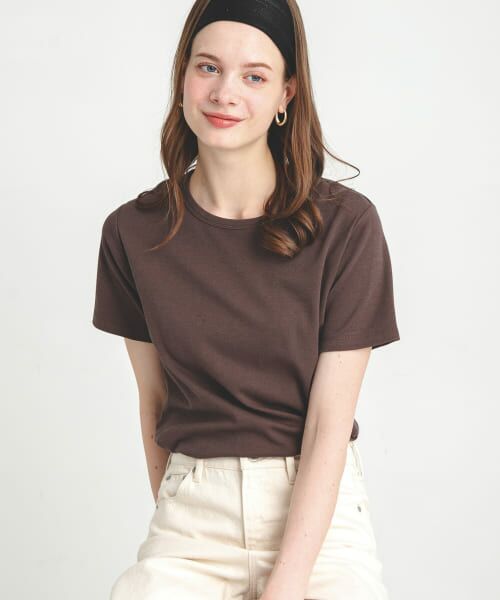 Sonny Label/サニーレーベル オーガニックコットンコンパクトスムースTシャツ ブラウン FREE Sonny Label/サニーレーベル オーガニックコットンコンパクトスムースTシャツ ブラウン FREE