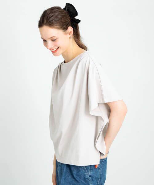 Sonny Label/サニーレーベル 吸水速乾クールタッチワイドTシャツ グレージュ FREE Sonny Label/サニーレーベル 吸水速乾クールタッチワイドTシャツ グレージュ FREE
